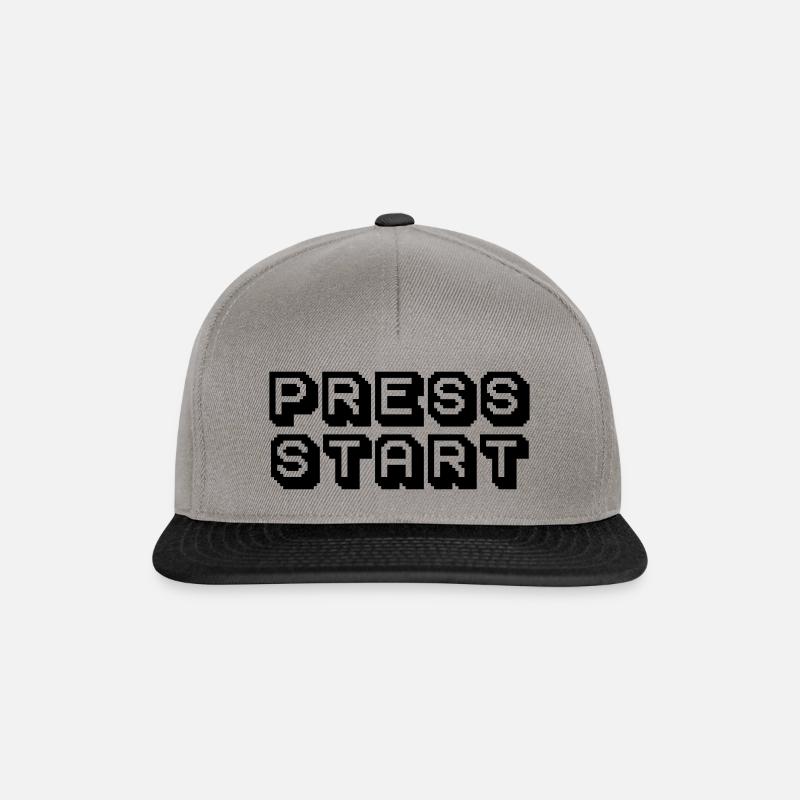 Press Start Arcade Pixelart Design - Snapback Cap - Graphit/Schwarz