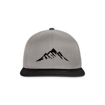 Berg, Berge, Bergkette - Snapback Cap - Graphit/Schwarz - Vorne
