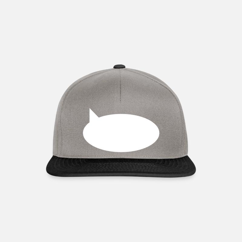 Speech bubble round empty Template without content for text - Snapback Cap - graphite/black