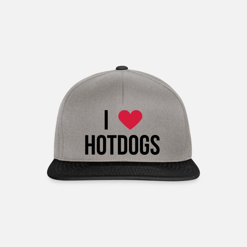 I love hotdogs! Sayings gift - Snapback Cap - graphite/black