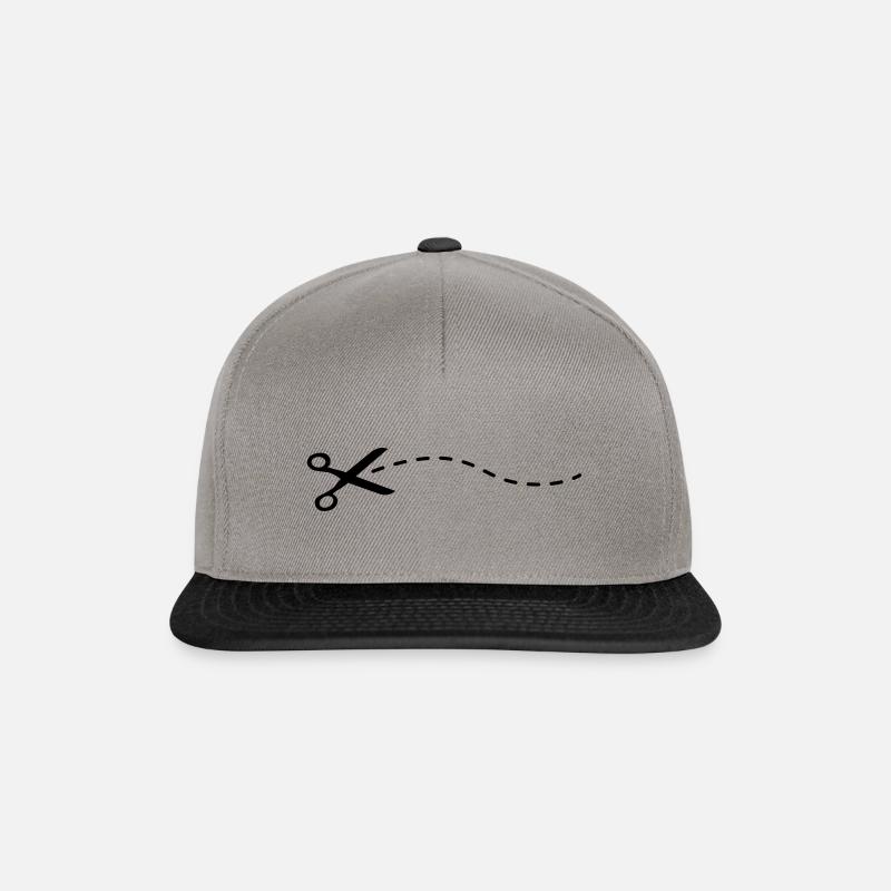 Ciseaux découpage - Casquette snapback - gris graphite/noir