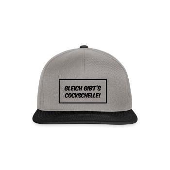 Gleich gibt's Cockschelle! - Snapback Cap - Graphit/Schwarz - Vorne