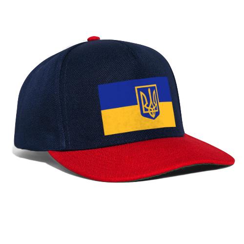 Ukraine Wappen auf Blau Gelb Flagge - Snapback Cap