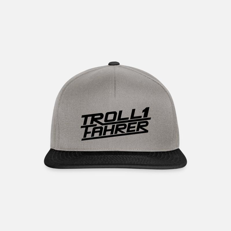 Trollfahrer Troll Fahrer Logo - Snapback Cap - Graphit/Schwarz