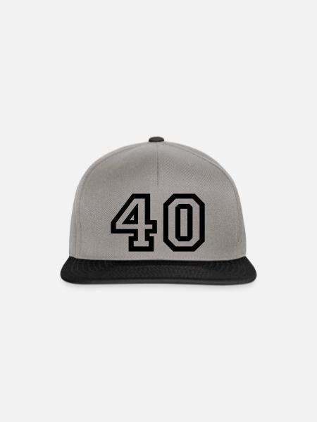 40 Collegestyle - Snapback Cap - Graphit/Schwarz