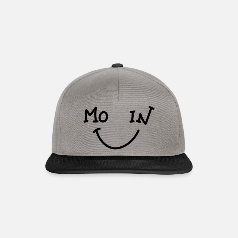 Moin Smile - Snapback Cap - Graphit/Schwarz