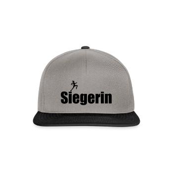Siegerin – Gewinnerin Erste Champion - Snapback Cap - Graphit/Schwarz - Vorne