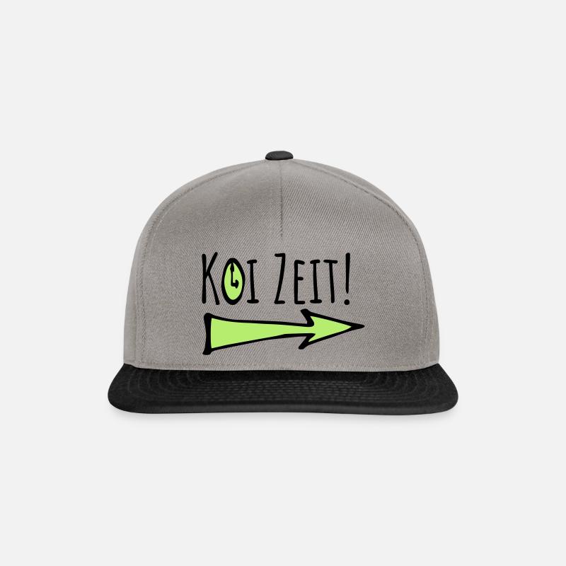 koi zeit - keine zeit schwäbisch - Snapback Cap - Graphit/Schwarz