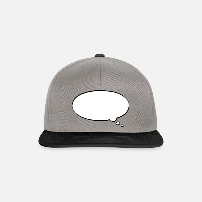 Gedankenblase - Snapback Cap - Graphit/Schwarz