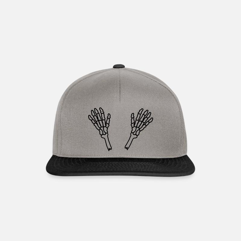 Skelett Hände 2 Arme - Snapback Cap - Graphit/Schwarz