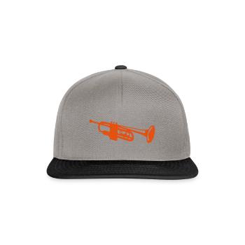 trumpet instrument music 19 52 - Snapback Cap - graphite/black - Front