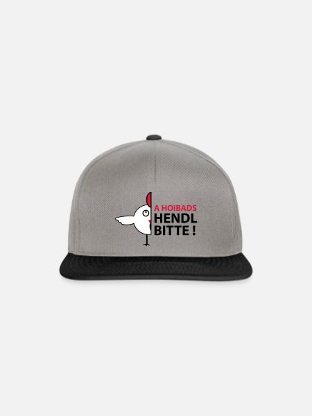 Halbes Huhn - Snapback Cap - Graphit/Schwarz