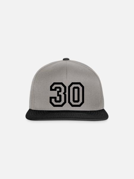 30 Collegestyle - Snapback Cap - Graphit/Schwarz