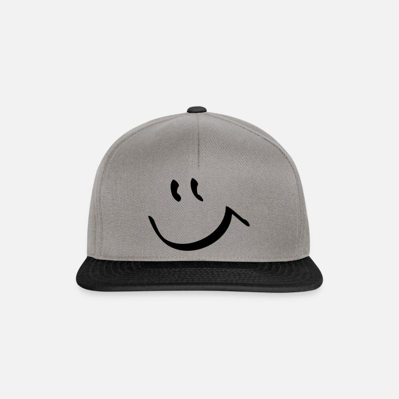 Smile! - Snapback Cap - Graphit/Schwarz