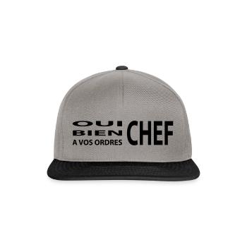 oui chef - Casquette snapback - gris graphite/noir - Devant