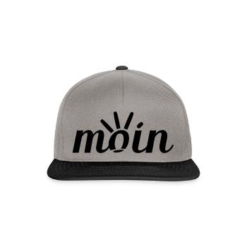 Moin Nordsee und Ostsee Fan - Snapback Cap - Graphit/Schwarz - Vorne