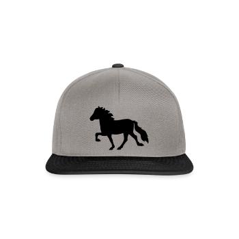 Cheval islandais - Casquette snapback - gris graphite/noir - Devant