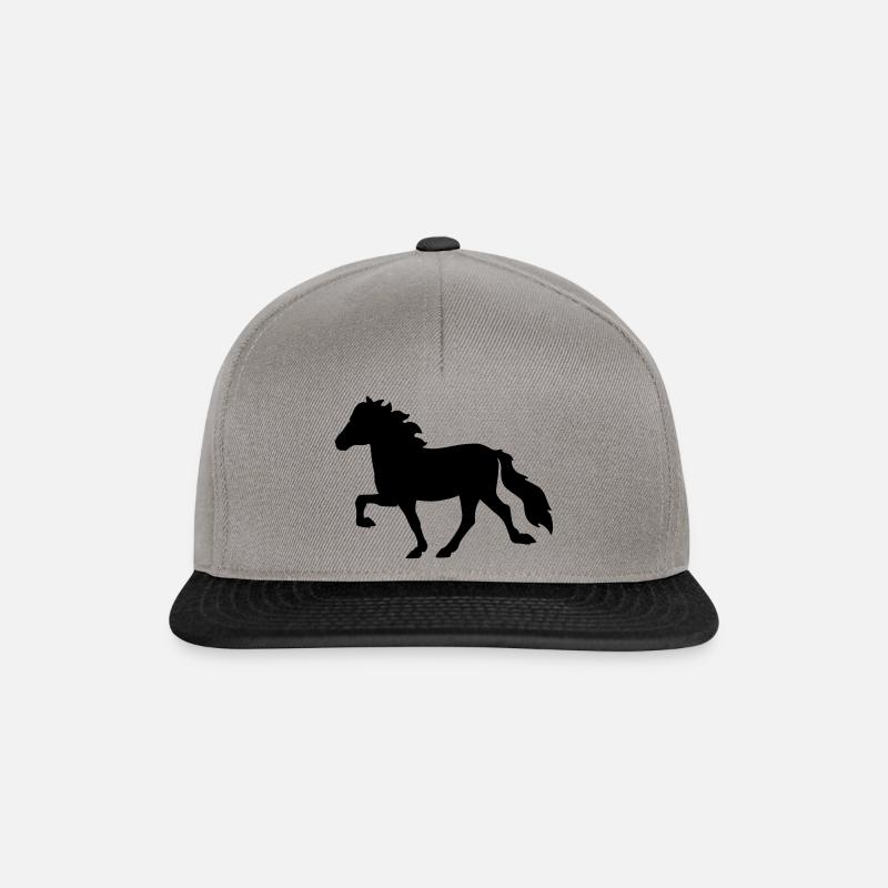 Islandpferd - Snapback Cap - Graphit/Schwarz
