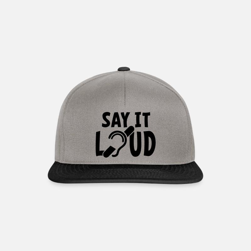 Eingeschränktes Gehör. Eingeschränktes Hören, schwerhörig, taub - Snapback Cap - Graphit/Schwarz