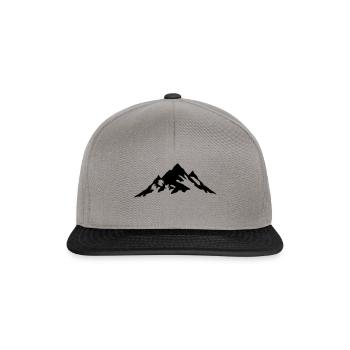 Berg, Berge - Snapback Cap - Graphit/Schwarz - Vorne