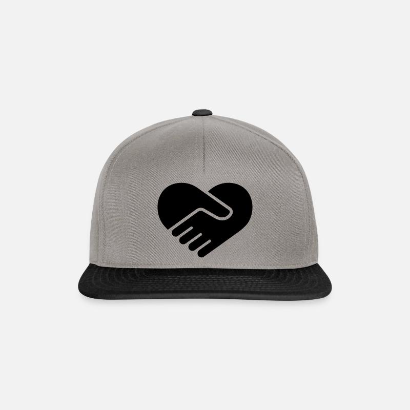 Heart In Your Hand ♥ - Snapback Cap - Graphit/Schwarz