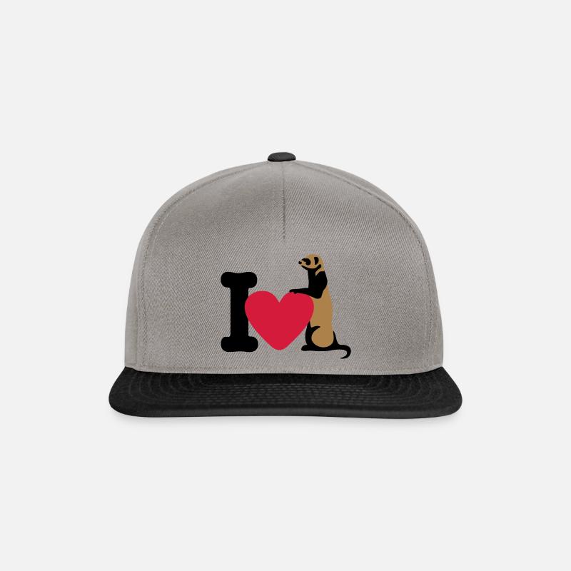 ich liebe Frettchen - Snapback Cap - Graphit/Schwarz