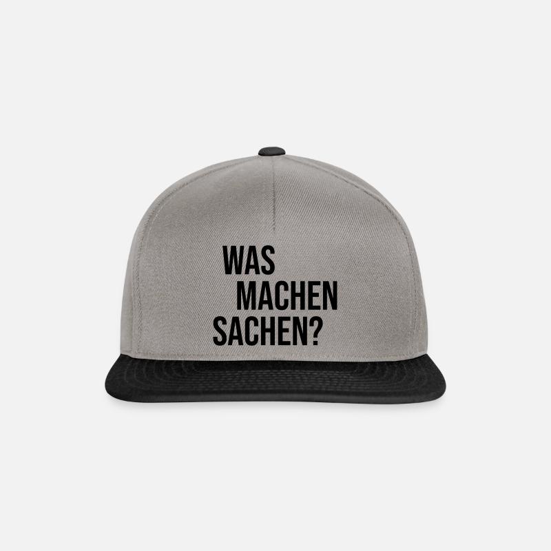 Was machen Sachen? - Snapback Cap - Graphit/Schwarz