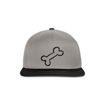 Knochen Hundeknochen Arzt Tierarzt Geschenk - Snapback Cap - Graphit/Schwarz - Vorne