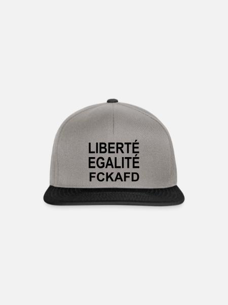 liberte egalite fuck afd - Snapback Cap - Graphit/Schwarz