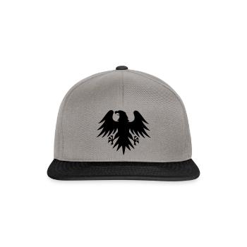 Deutschland Adler Nr.2 (Farbe editierbar) - Snapback Cap - Graphit/Schwarz - Vorne