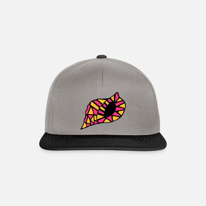 Coquillage 5 tricolore - Casquette snapback - gris graphite/noir
