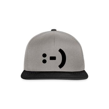 sourireToujours un sourire - Casquette snapback - gris graphite/noir - Devant