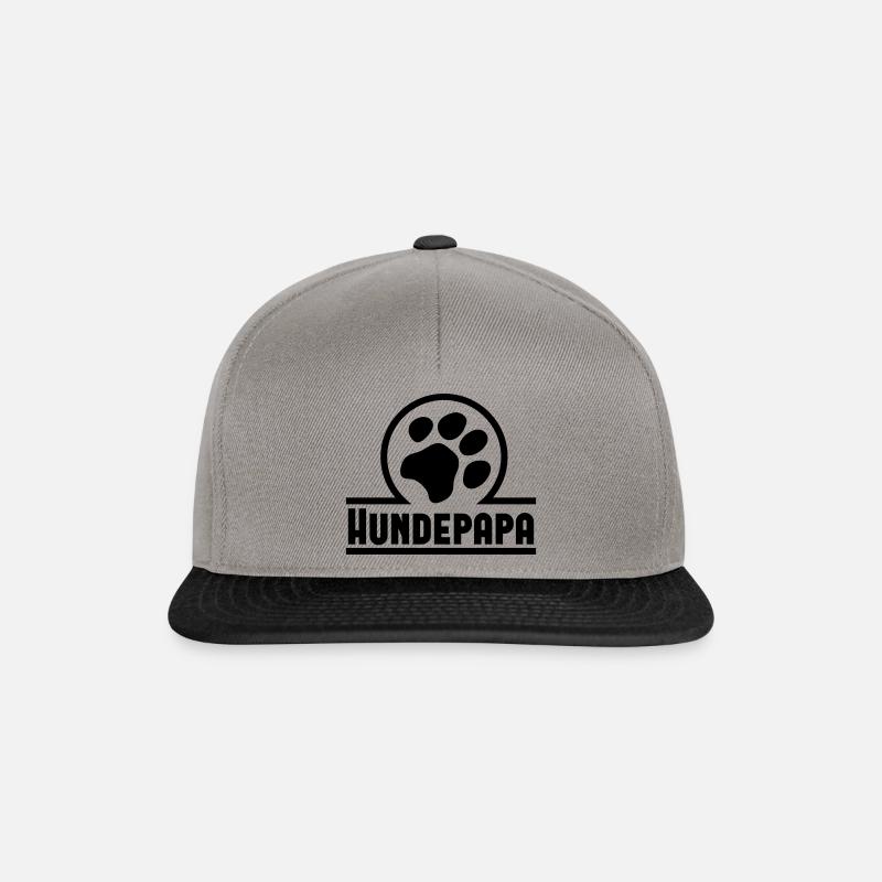 Hundepapa - Snapback Cap - Graphit/Schwarz