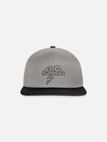 typogewitter wolke poly - Snapback Cap - Graphit/Schwarz