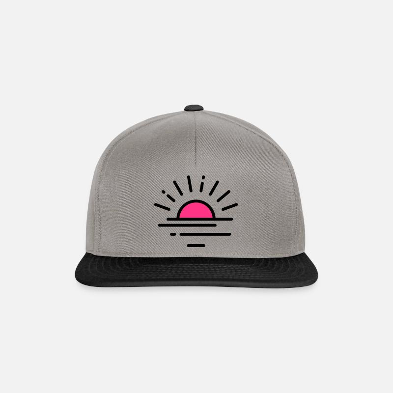 Soleil levant - Casquette snapback - gris graphite/noir