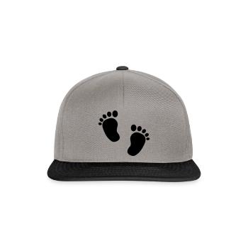 Babyfüße - Snapback Cap - Graphit/Schwarz - Vorne