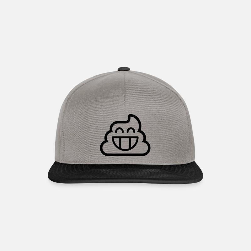 Emoji Poop 1c - Snapback Cap - Graphit/Schwarz