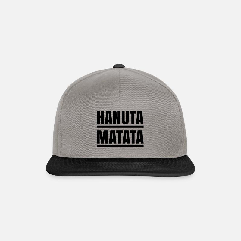 Hanuta Matata - Snapback Cap - Graphit/Schwarz
