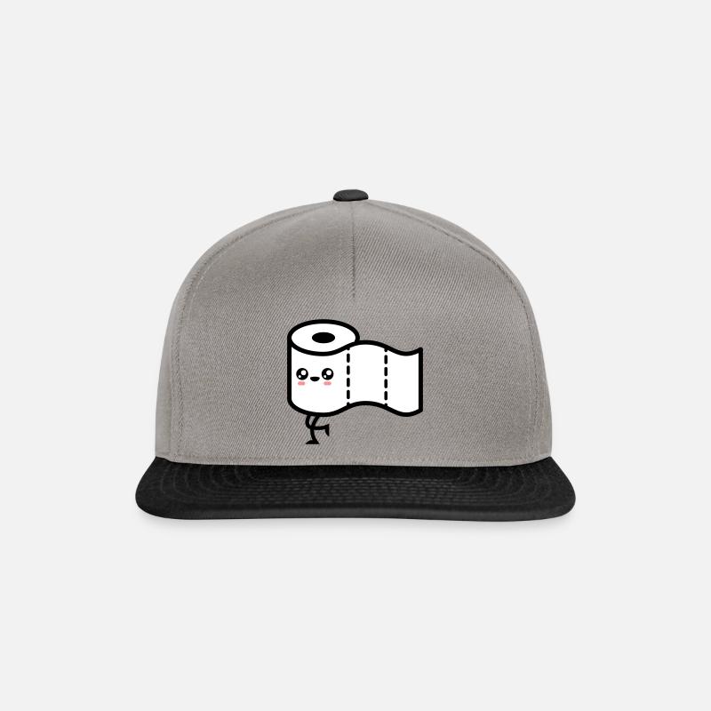 papier toilette - Casquette snapback - gris graphite/noir