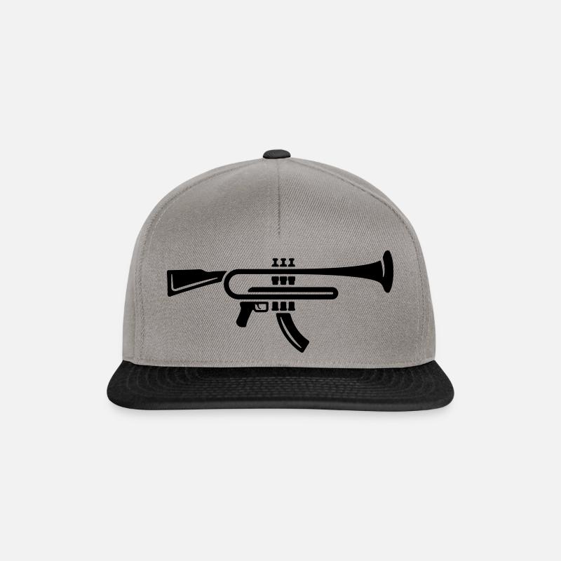 Fusil trompette - Casquette snapback - gris graphite/noir