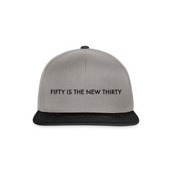 Cinquante est la nouvelle trente trente cinquantième cinquantième anniversaire - Casquette snapback - gris graphite/noir - Devant
