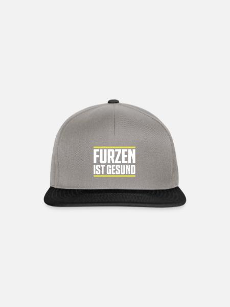 Furzen ist gesund - Snapback Cap - Graphit/Schwarz