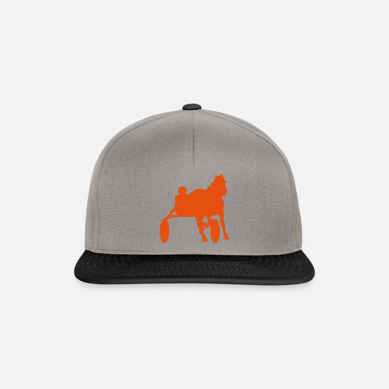 cheval course hippique - Casquette snapback - gris graphite/noir