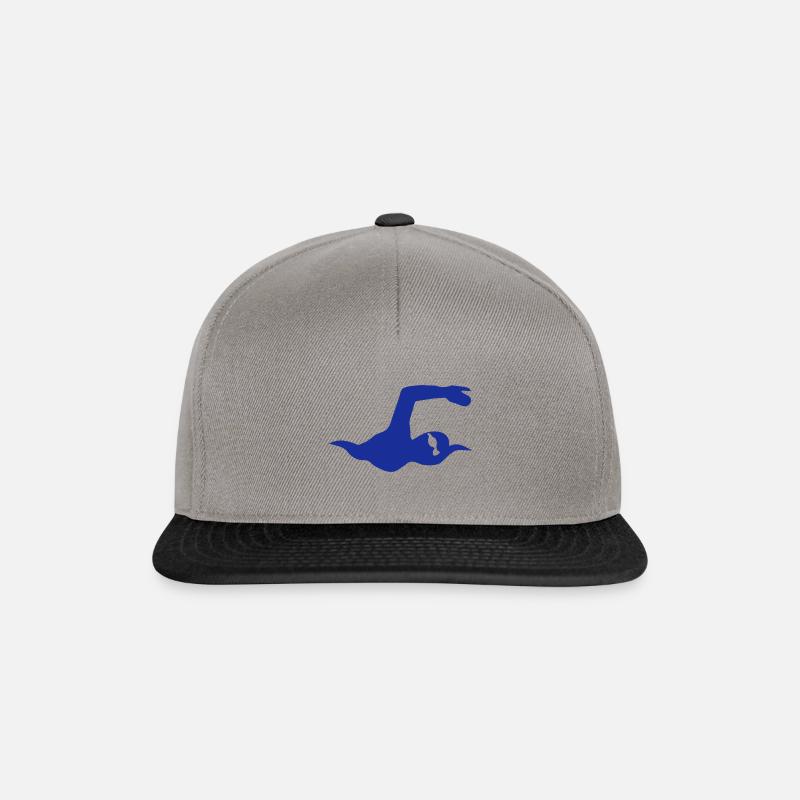 schwimmen tauchen lünette - Snapback Cap - Graphit/Schwarz