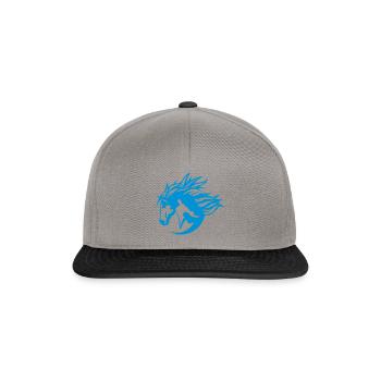 horse logo horse riding club sport horses - Snapback Cap - graphite/black - Front