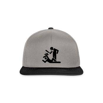 Demonstration Schläger - Snapback Cap - Graphit/Schwarz - Vorne