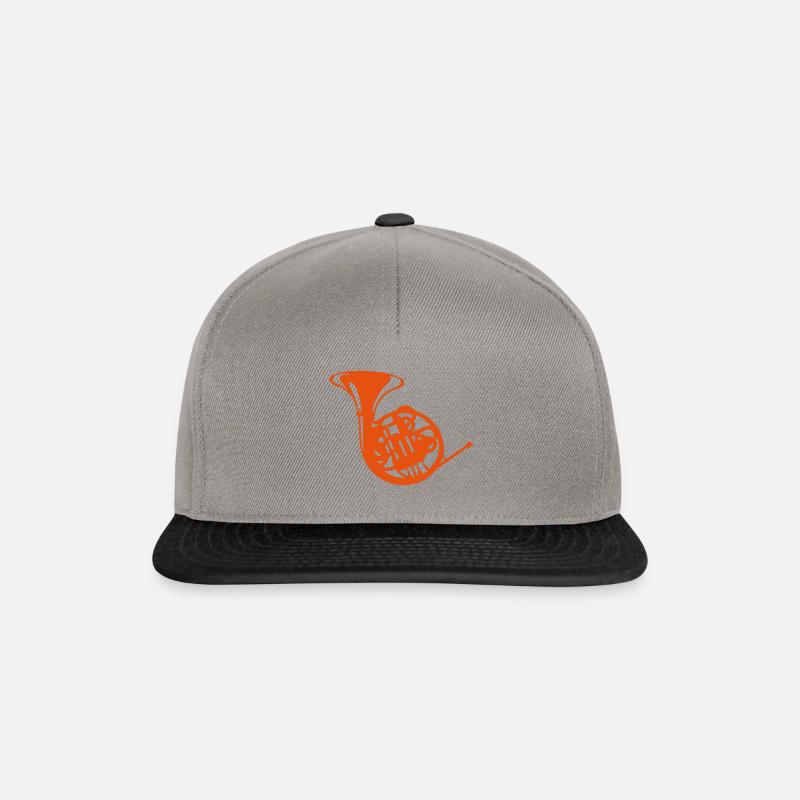 horn instrument musik 19 15 - Snapback Cap - Graphit/Schwarz