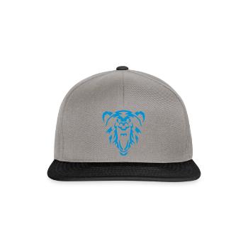wildes Tier Bärenkopf 10 - Snapback Cap - Graphit/Schwarz - Vorne