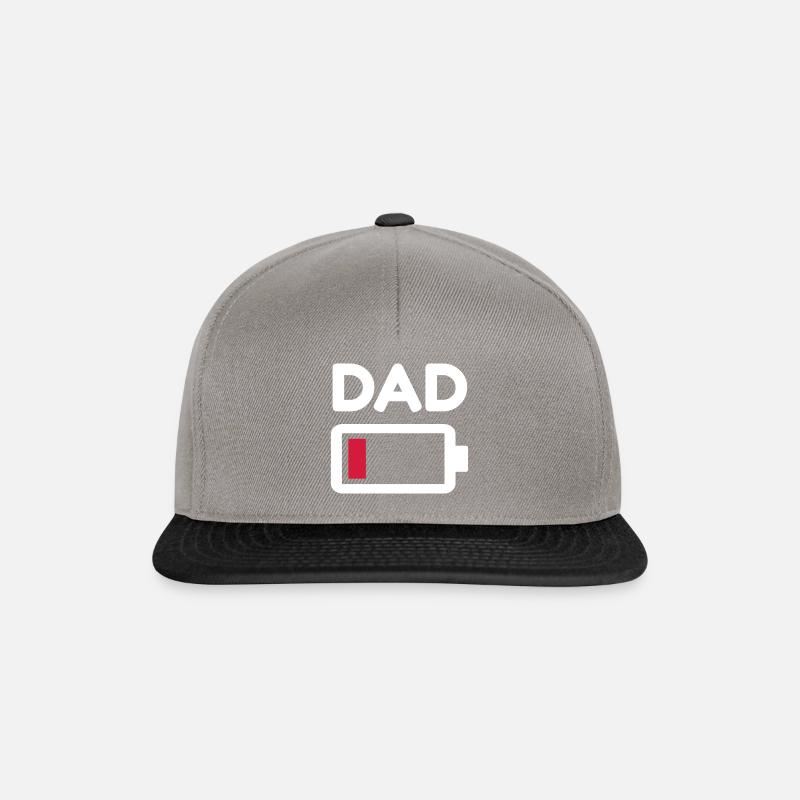 Dad battery is empty! Father battery is empty! - Snapback Cap - graphite/black