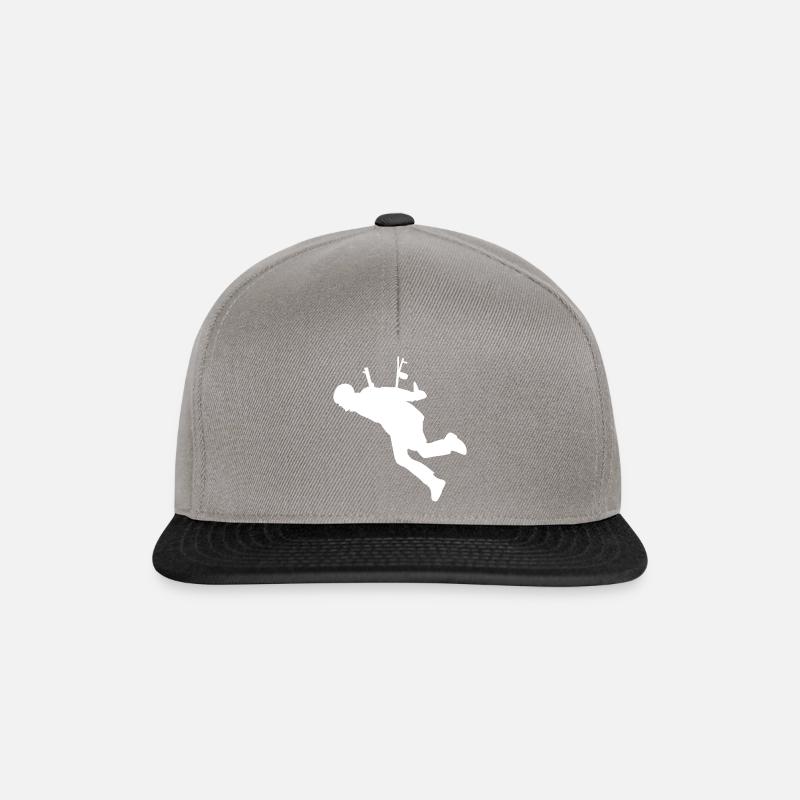 Paragleiter startet - Snapback Cap - Graphit/Schwarz